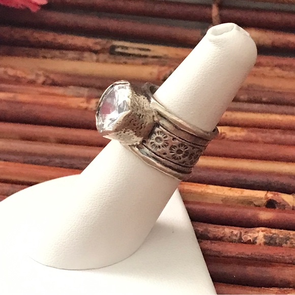 Silpada Sterling Silver Solitaire Cubic Zirconia Ring Size 6 - Picture 3 of 9